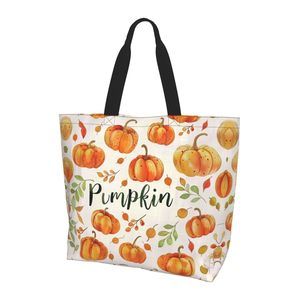 Fall Tote - Large Zier Pumpkin Tote Bag - Beach, Work Handbag :]